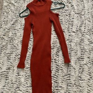 Ribbed Cut Out Dress